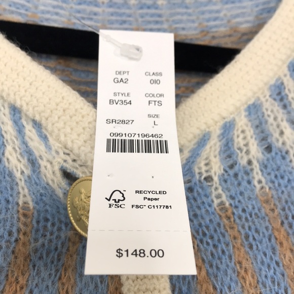 NWT J.CREW Fair Isle cardigan sweater in brushed yarn - Picture 10 of 12